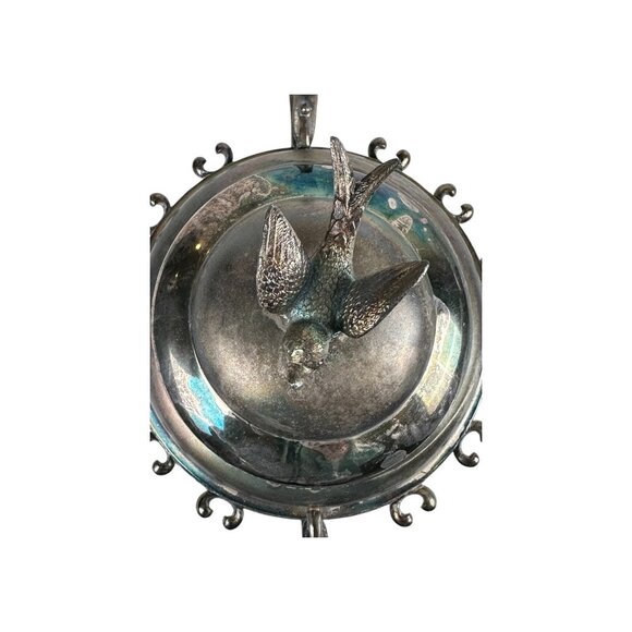 Wm A ROGERS Silver Plated Sugar Bowl Spoon Holder Vintage URN Victorian Trophy - Picture 8 of 13